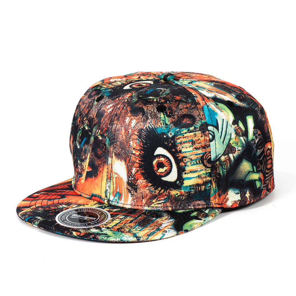 Trendige koreanische Vintage-Sommerkappe, coole Graffiti-Baseballkappe für Streetdance, geeignet für Damen und Herren, Hip-Hop-Kappe, Sonnenschutzkappe mit flachem Schirm für den Außenbereich_voghion.com