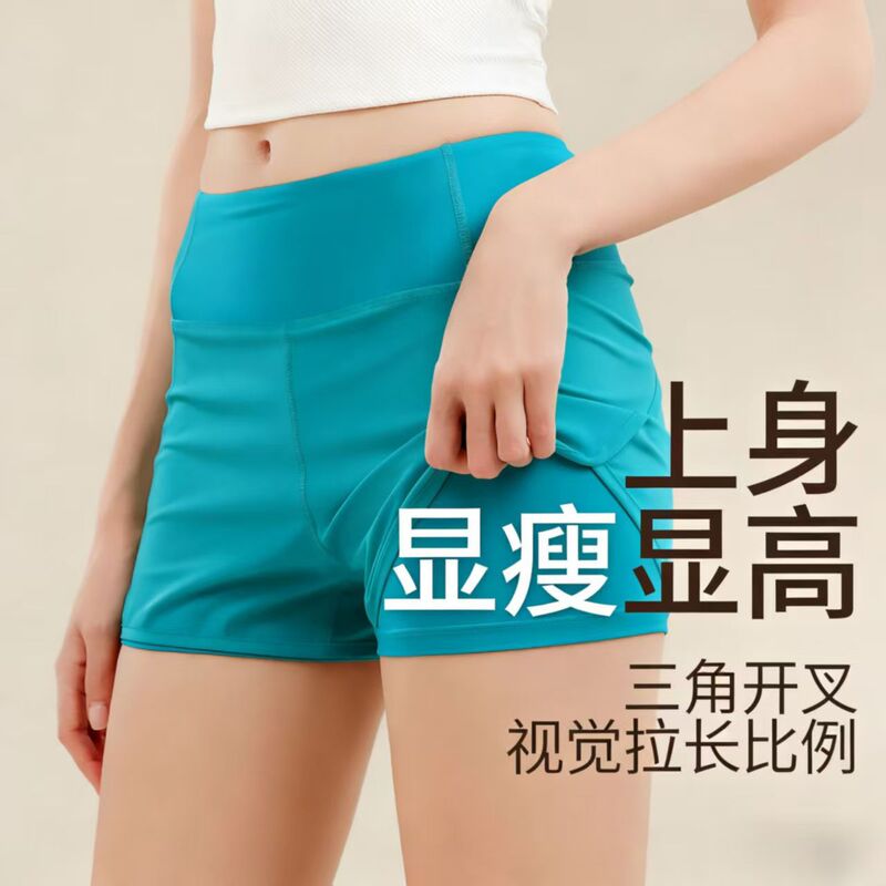 New Quick-Dry Sports Shorts for Women, Loose Fit, Anti-Exposure, High-Waisted, Running, Fitness, Three-Quarter Length Training Shorts, Wholesale