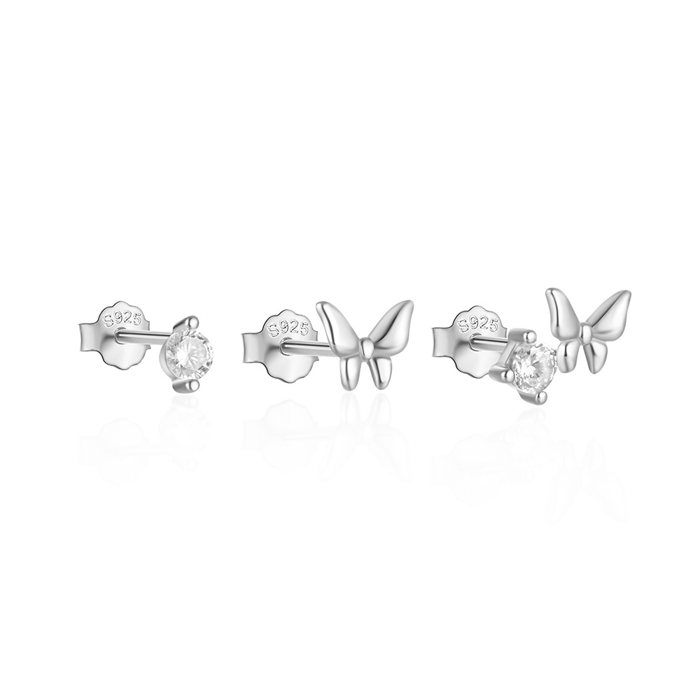 1 Set Ig Style Butterfly Plating Sterling Silver Drop Earrings Ear Studs display picture 31