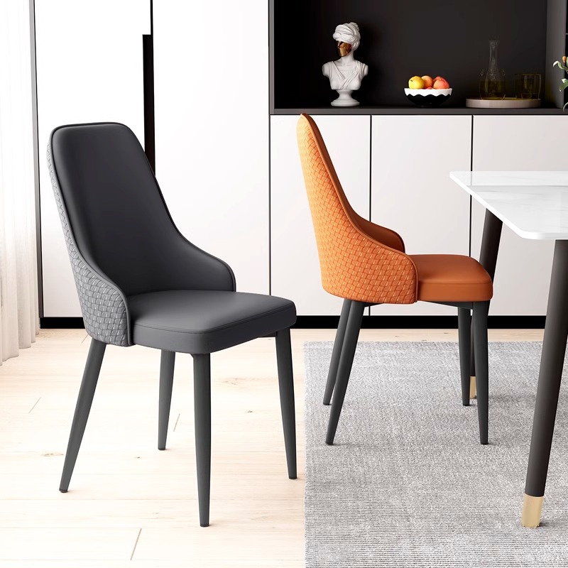 silla de comedor simple moderna sala de estar mesa de comedor silla taburete de hotel respaldo grueso silla de seda