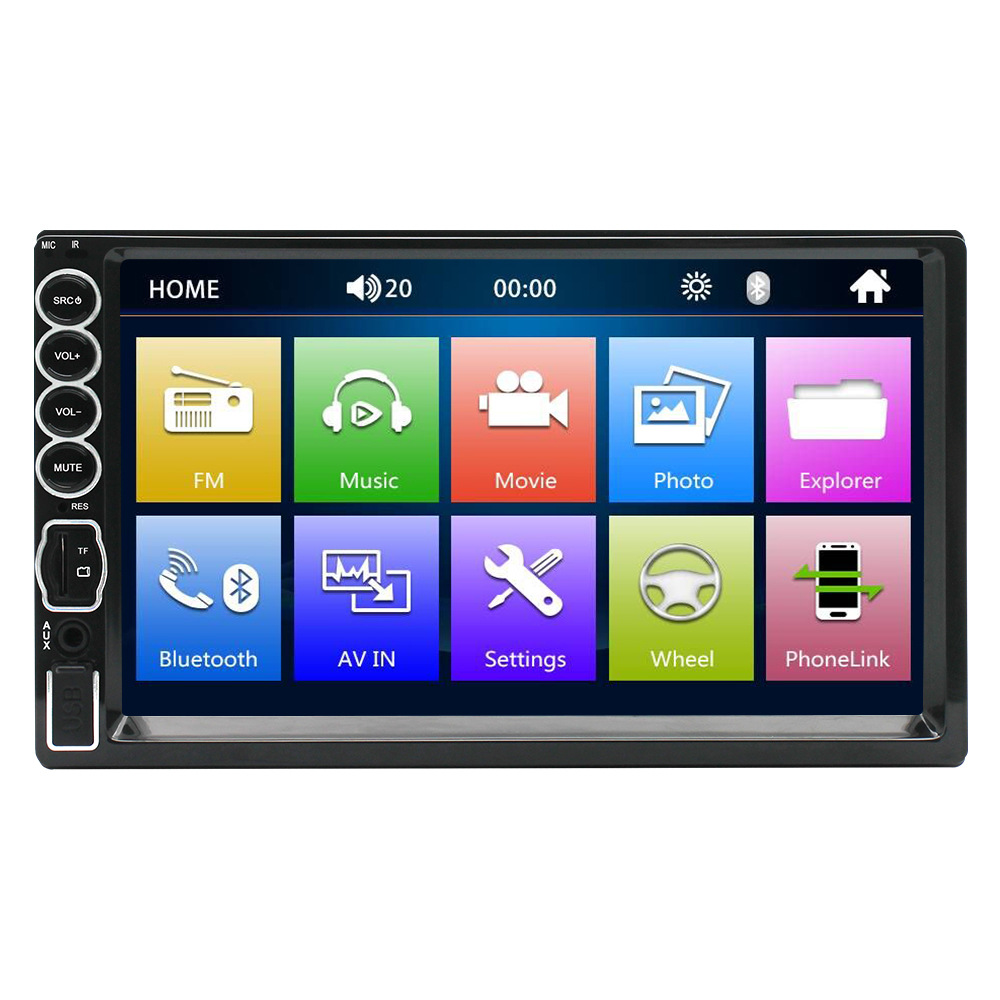 Transfronterizo 7083B reproductor de coche tarjeta USB música Radio Bluetooth manos libres MP3 reproductor corto image 5