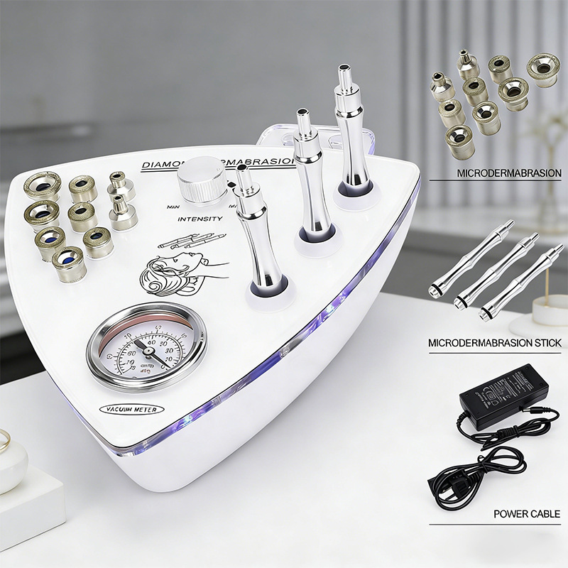 Facial Cleansing Instrument with Blackhead Micro-Carving and Leather Milling Machine Household Skin Rejuvenation and Skin Milling Instrument Diamond Micro-Carving Instrument Beauty Instrument