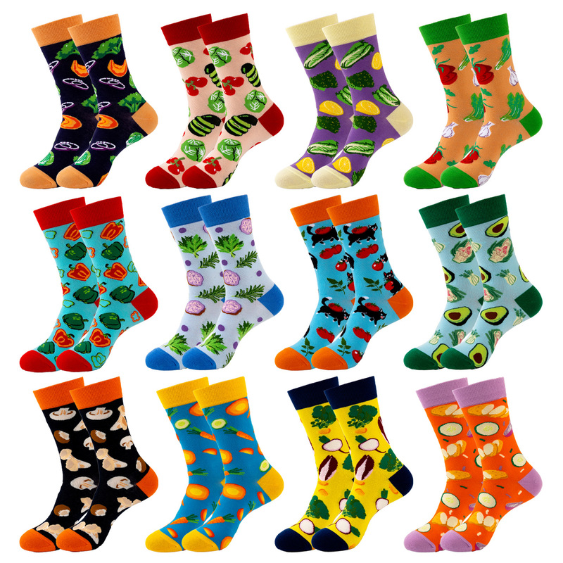 Amazon original socks, trendy hip-hop style, unisex mid-calf socks, European and American street style, fun and cheerful socks Amazon original socks, trendy hip-hop style, unisex mid-calf socks, European and American street style, fun and cheerful socks