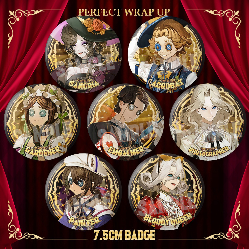 The Fifth Personality Game Perfect Ending Series Photographer Red Lady Writer Painter 75mm Large Badge