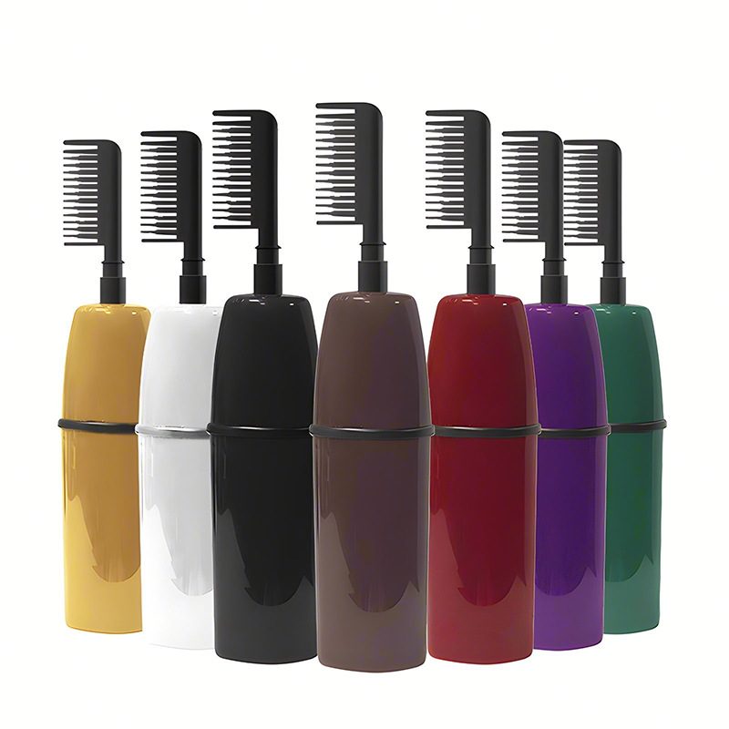 200ml染发梳瓶 双管瓶一梳黑塑料瓶染发包装化妆品包材制品批发