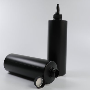 Series black pointed-nose bottle screw cap squeeze one liter plastic bottle dark pigment glue sub-bottled spot wholesale