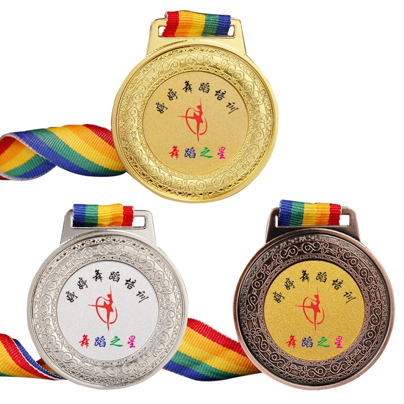 Изготовление металлической медали Детская золотая медаль Студент Детский сад Игры Почетный конкурс Награжден