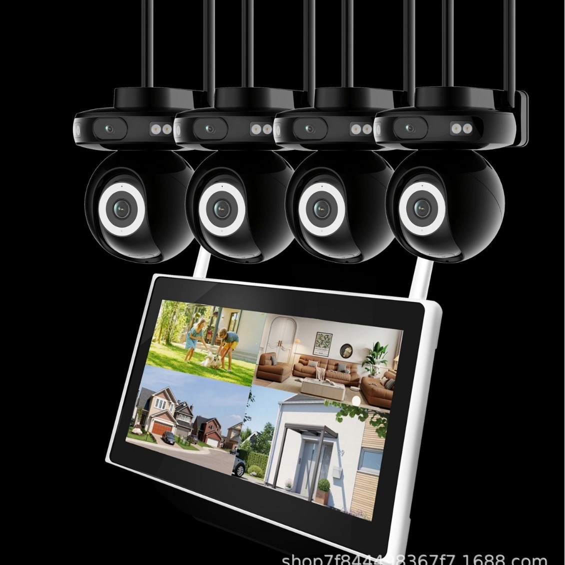 3MP/5MP Top Makinesi WIFI Kablosuz İzleme Seti 4 yollu 8 yollu Güvenlik Ekranlı NVR Seti Kablosuz CCTV Toptan