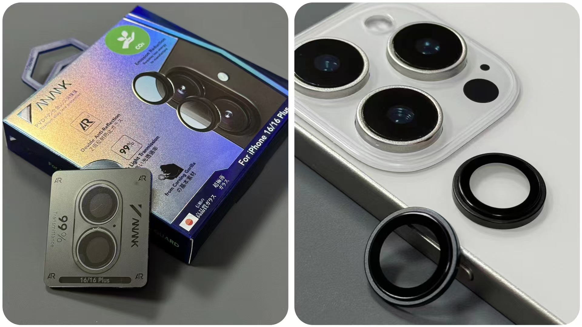 Aplicable a Apple 17Promax teléfono móvil ANANK cámara protector iPhone 16Pro ojo de halcón AR aumento de lente máscara de cabeza