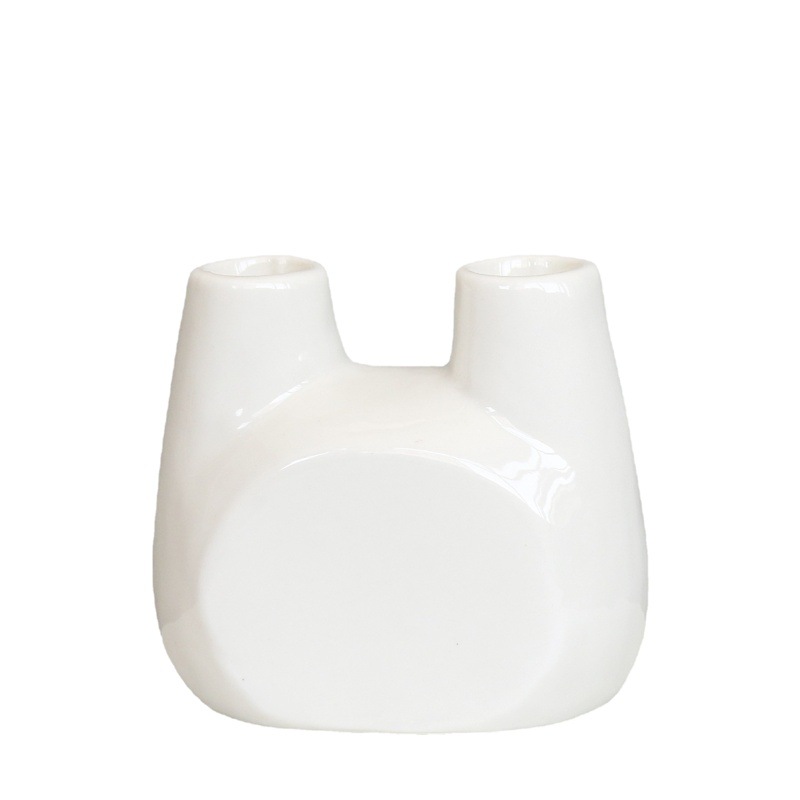 Francés del Norte de Europa retro titular de la vela de cerámica de doble cabeza cena romántica con velas de boda accesorios de tiro estilo INS