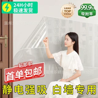 乳胶漆墙面装饰家用加厚防油防霉墙贴自粘厨房客厅静电墙面保护膜