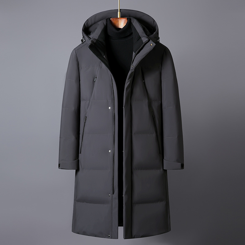 De mediana edad y ancianos abajo chaqueta de los hombres de largo engrosada 2023 ropa de invierno más tamaño viejo padre papá pato abajo abrigo caliente