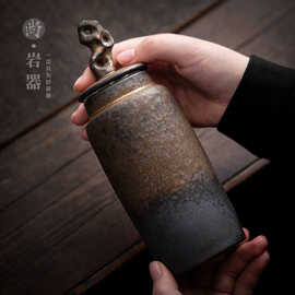复古陶瓷茶叶罐中式密封罐功夫茶具茶仓家用存茶罐普洱储茶罐定制