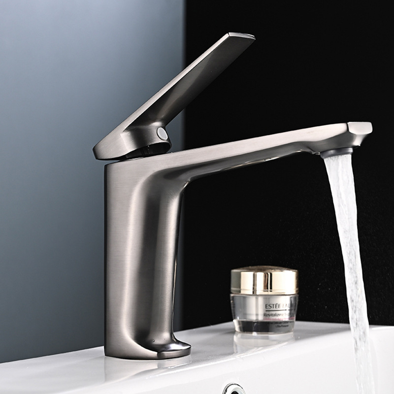 Faucet hand washing basin household hot and cold brass basin upper basin bathroom cabinet washstand bathroom faucet