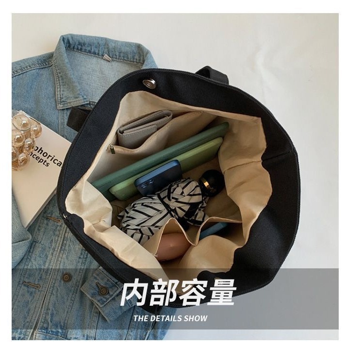 2023 nuevo estilo coreano clásico letras simple bolso de hombro estilo académico bolso casual de gran capacidad
