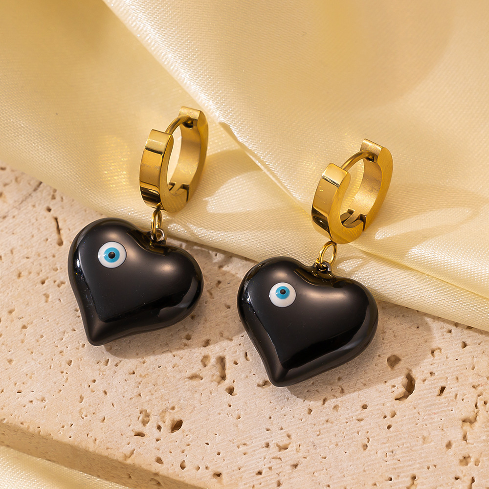 10g Weight 304 Stainless Steel Ear Needle Material Ear Studs Classification 1 Pair Quantity Holiday, Daily Occasion Titanium Steel Material Irregular, Heart Shape Pattern Women's Gender Plating Design Basic, Simple Style Style 1 Pair Basic Simple Style Irregular Heart Shape Plating Titanium Steel Ear Studs 9
