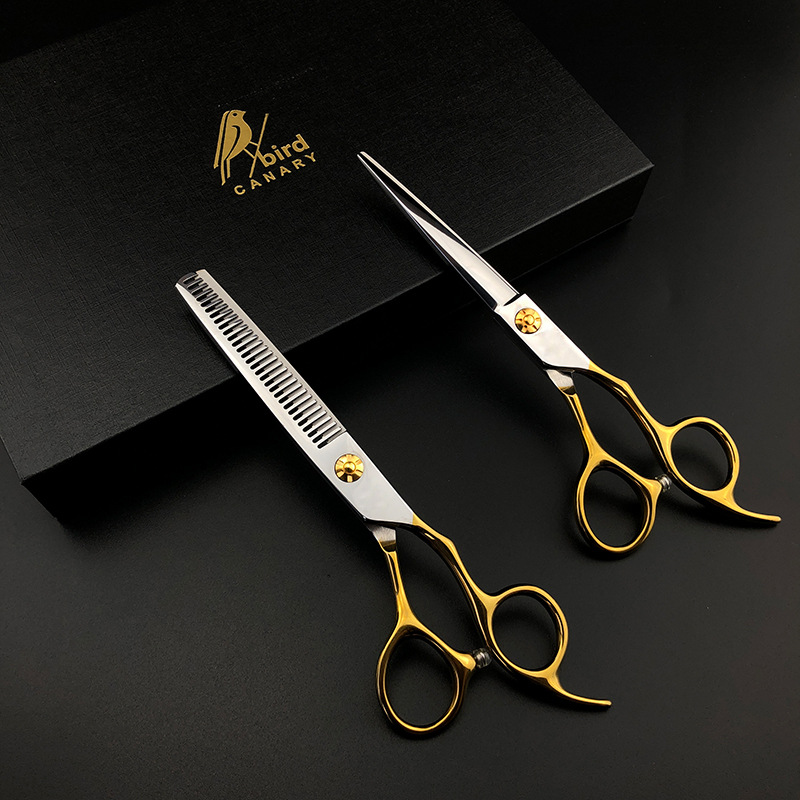 Hair Cutting Flat Seamless Thinning Scissors, Set, Professional Hair Salon Hairstylist Hairdressing Scissors_voghion.com