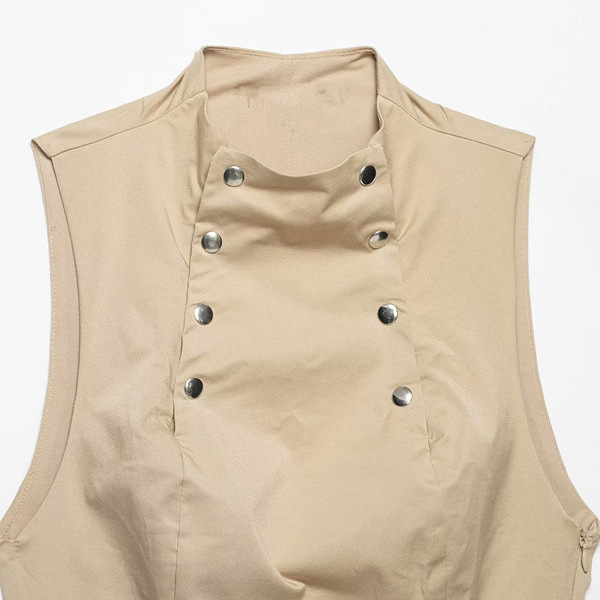 PB & ZA ropa de mujer 2026 primavera temperamento de moda simple versátil de estilo de viaje con botones decorados camisa elástica 3067055