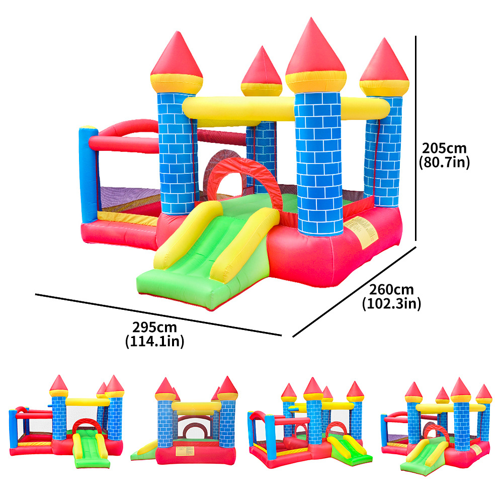 Castillo inflable para fiestas al aire libre, pequeño parque infantil, juguete inflable, trampolín, piscina de olas, castillo inflable para el hogar, antideslizante.
