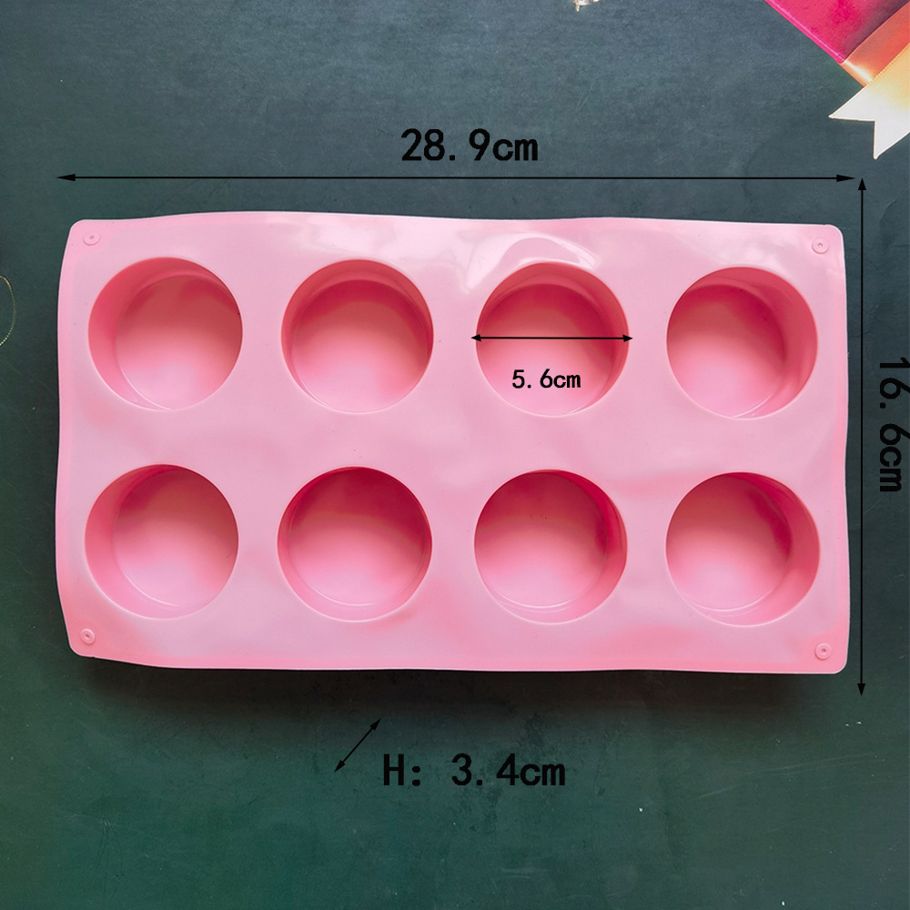8 molde de pastel cilíndrico 34 molde de silicona pastel helado pudín molde de postre jabón utensilios