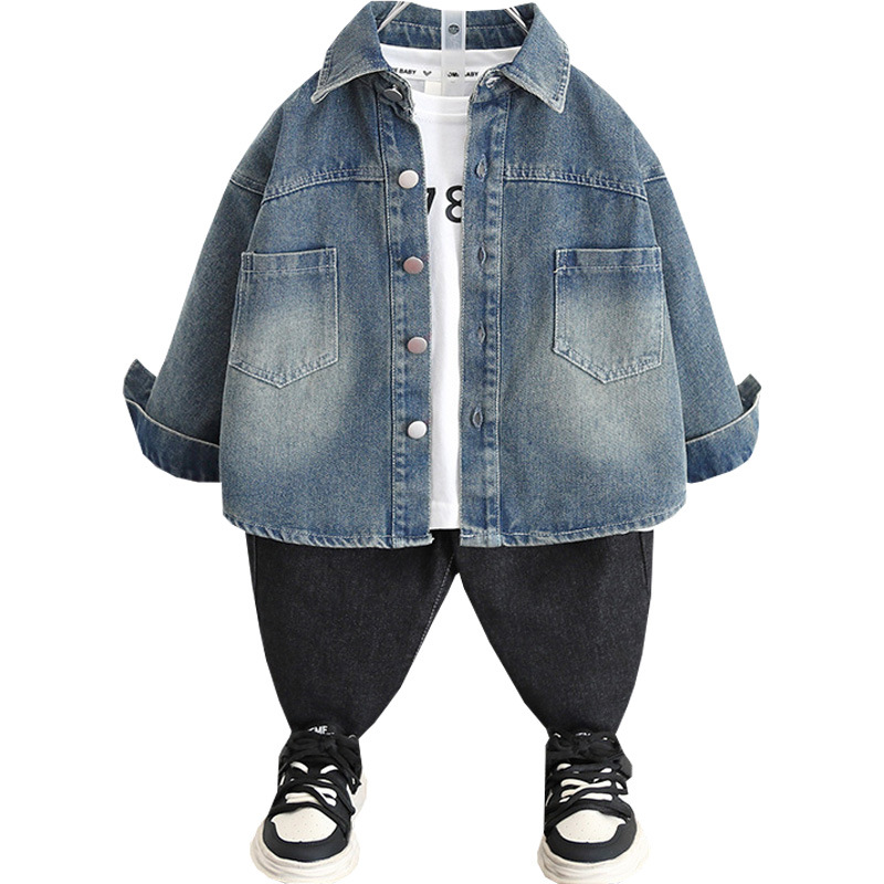 5828 chaquetas de mezclilla para niños modelos de primavera y otoño 2025 nuevo estilo estilo occidental ropa de otoño para bebés chaqueta coreana ropa para niños otoño