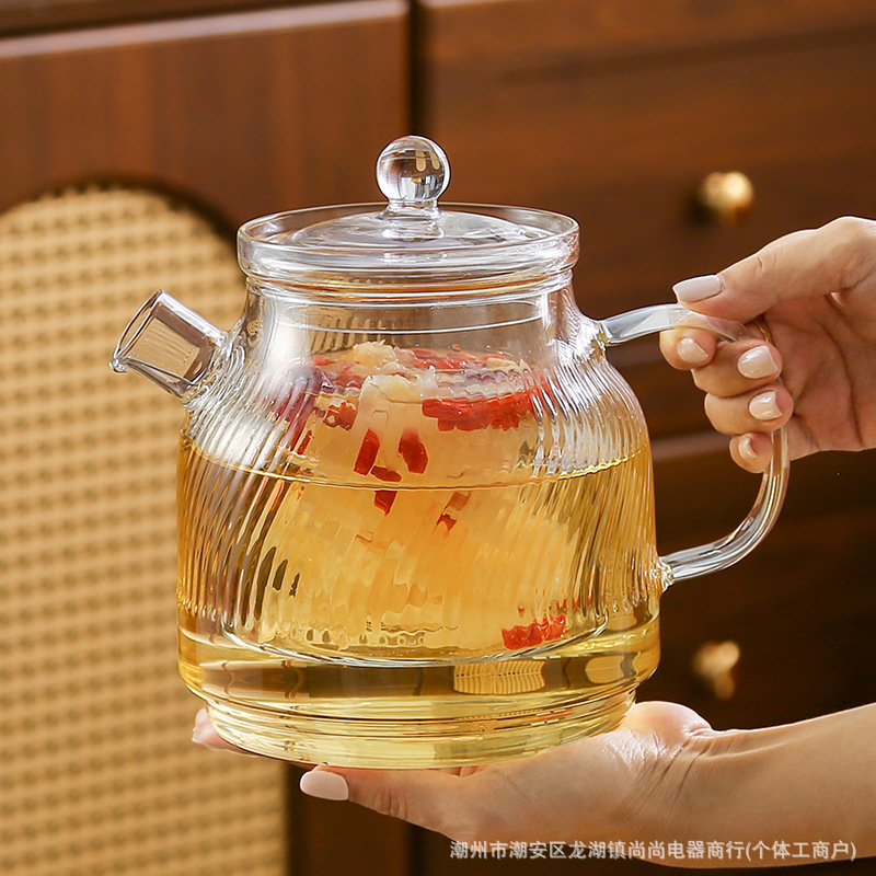 ✅ Steaming and Cooking Integrated Glass Teapot 1.8L Large Capacity Electric Ceramic Stove Heating Fully Automatic Tea Maker for Boiling Water and Making Tea