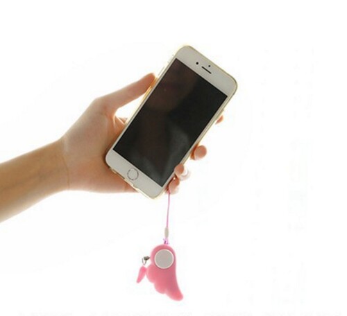 Women's self-defense lady's anti-wolf device student angel wings girlfriend girl bag hanging portable emergency personal alarm