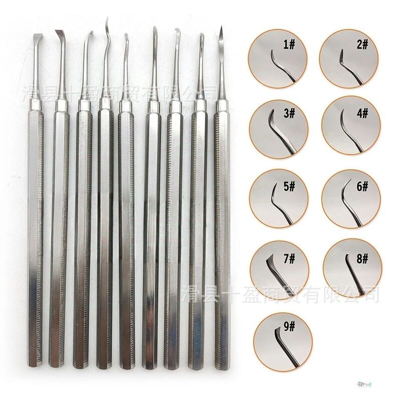 Dental Curettage Instrument, Extraction Spoon, Implant Surgery Tool, Scraping Instrument, Dental Oral Cleaning Tool