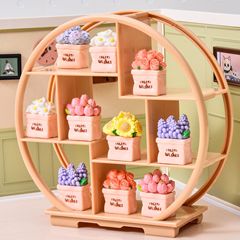 模擬ローズチューリップフラワーバッグデスクトップ装飾品ベビーハウスデイジー diy クリーム接着剤樹脂アクセサリー