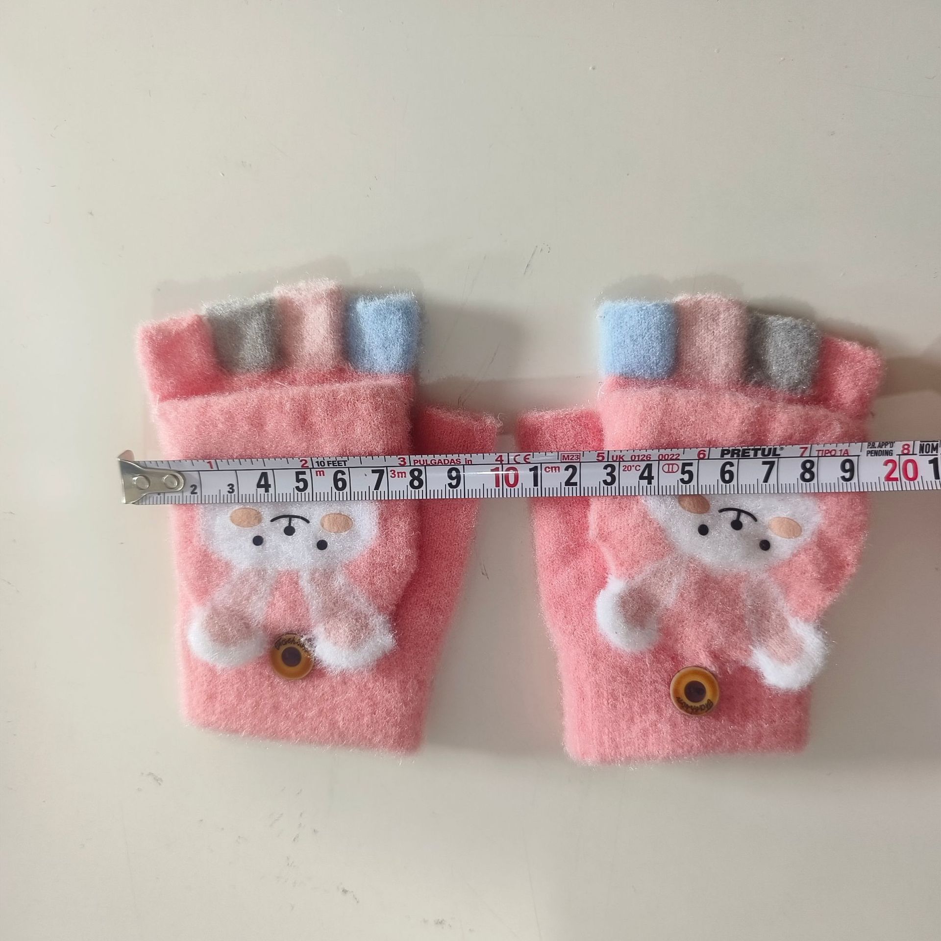 Otoño y invierno al por mayor fabricantes de bebés gruesos guantes de flip calientes a prueba de frío guantes de jardín de infantes lindos de dibujos animados para niños