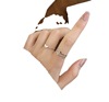 Tide, one size small design fashionable ring, trend of season, on index finger