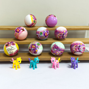 50mm Gashapon Assembled Pony Gashapon 2 yuan Coin Machine Children's Box Egg Gashapon 5cm Gashapon Toys Wholesale
