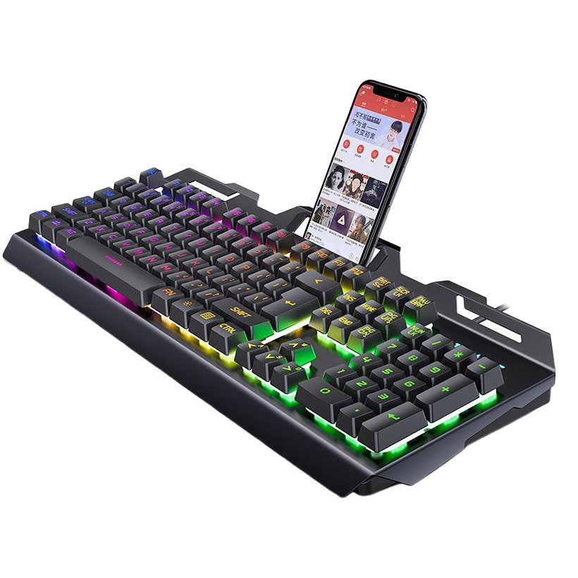 Talla de plata V2 mecánico táctil juego de teclado de escritorio ordenador portátil con cable luminoso e-sports fábrica transfronteriza deseo
