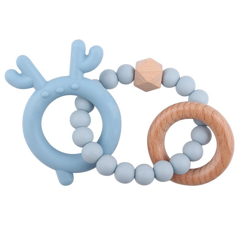 DIY bebé creativo anillo de beech pulsera de plástico juguete creativo silicona osos de plástico dientes de goma palillo de dientes