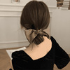 Black hair accessory with bow, elastic hair rope
