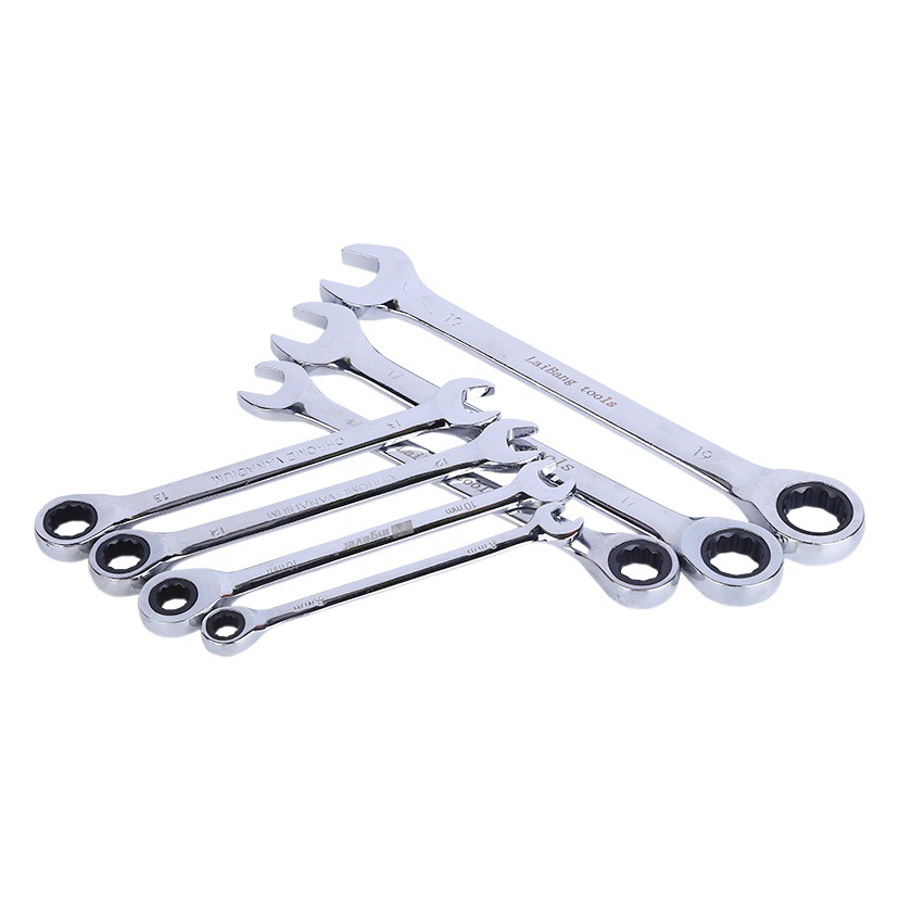 Llave de ciruela trinquete llave abierta rápida llave de trinquete rápida conjunto mango recto sacudiendo la cabeza 10 piezas de doble propósito de trinquete