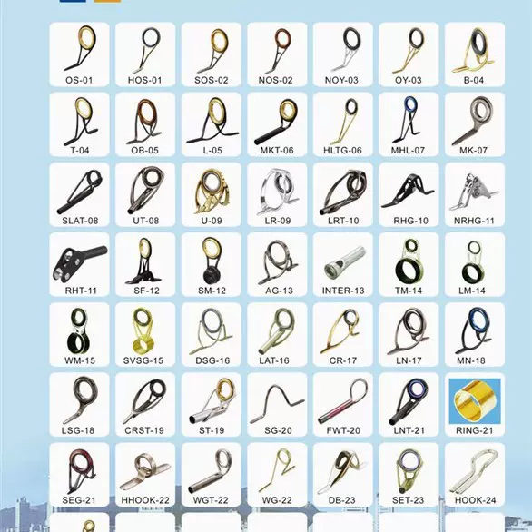 垂钓用品矶杆 中通杆 路亚竿 导线环威海迪凯渔具导眼导环-GUIDE