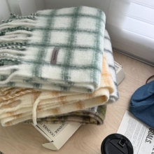 小众苏格兰格子围巾女秋冬季氛围感保暖百搭韩系女主围脖男批发