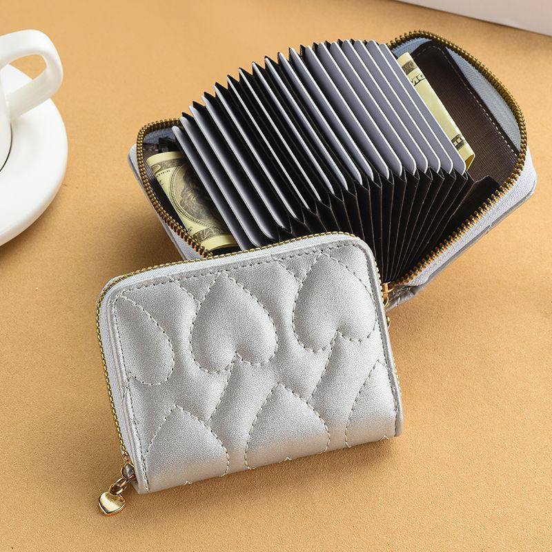 2025 nueva cartera de tarjetas de gran capacidad cartera pequeña nicho diseño de mujeres de alto nivel sensación corta cartera de cambio cartera de tarjetas