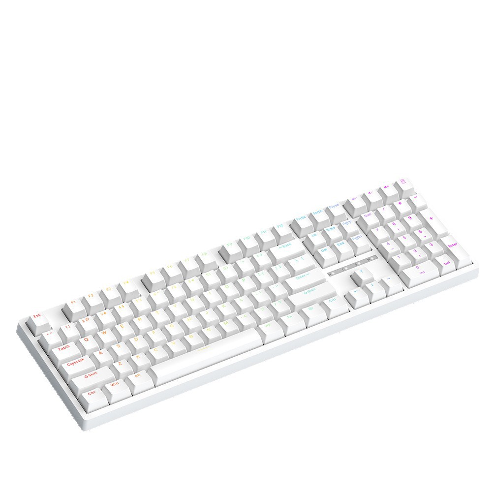 K108PRO teclado mecánico de tres modos 108 teclas juegos de oficina RGB personalizado teclado de intercambio en caliente