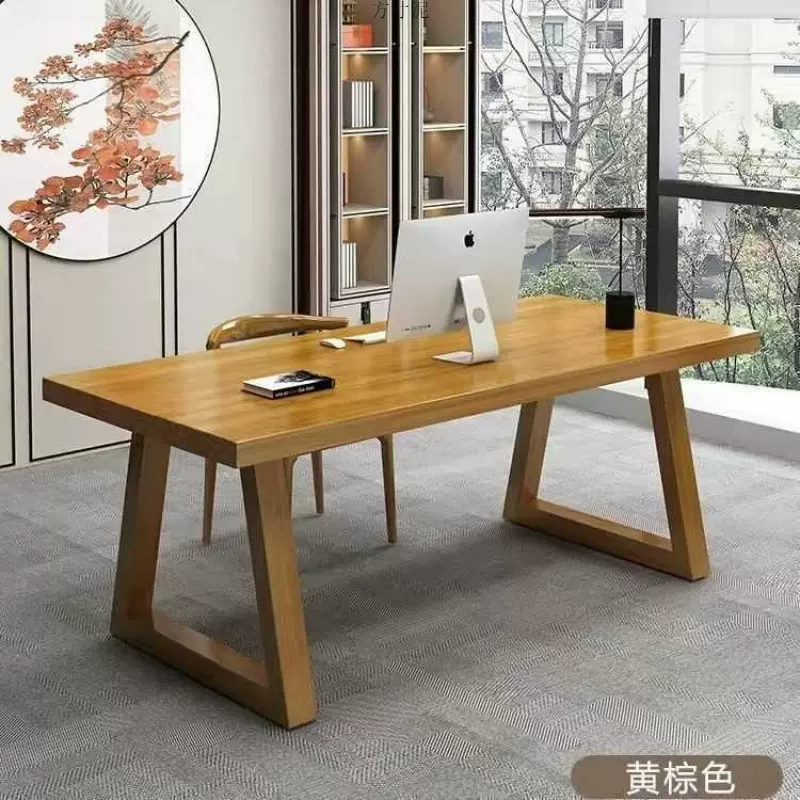 实木桌子电脑桌桌子长方形学生学习桌办公桌子简约茶桌工作台家用