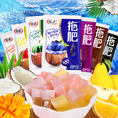 Jiadu Drag Fat Coconut Jelly Beverage with Fruit Pulp and Particles Snack for Children, Nostalgic 8090 Style, Supermarket Wholesale