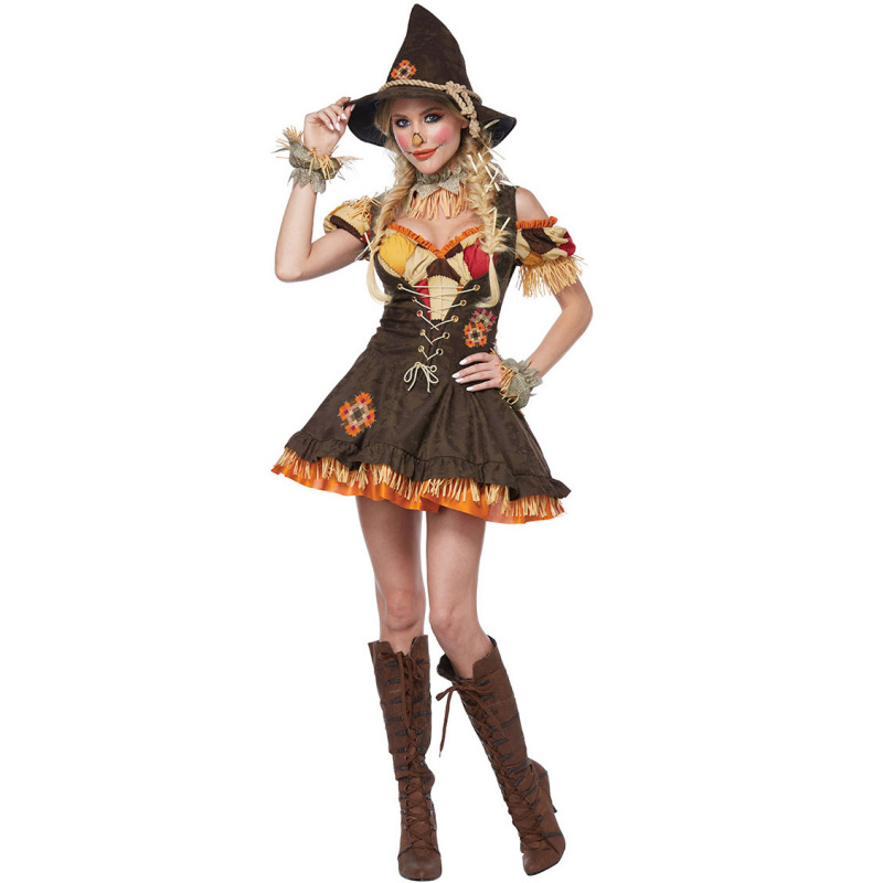 外贸 万圣节cosplay服装仙子精灵稻草人绿野仙踪话剧舞台演出服饰|undefined