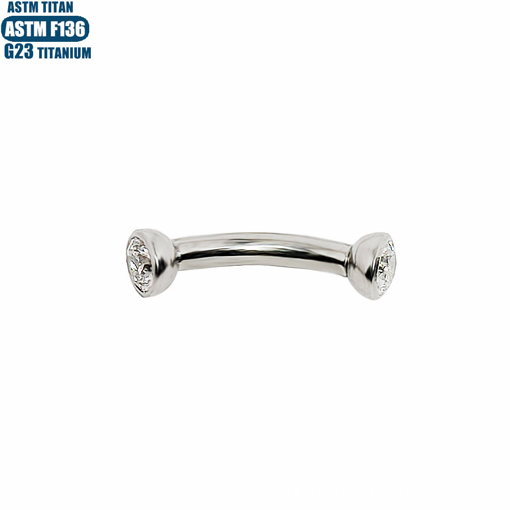 Pointed titanium steel lip stud product view
