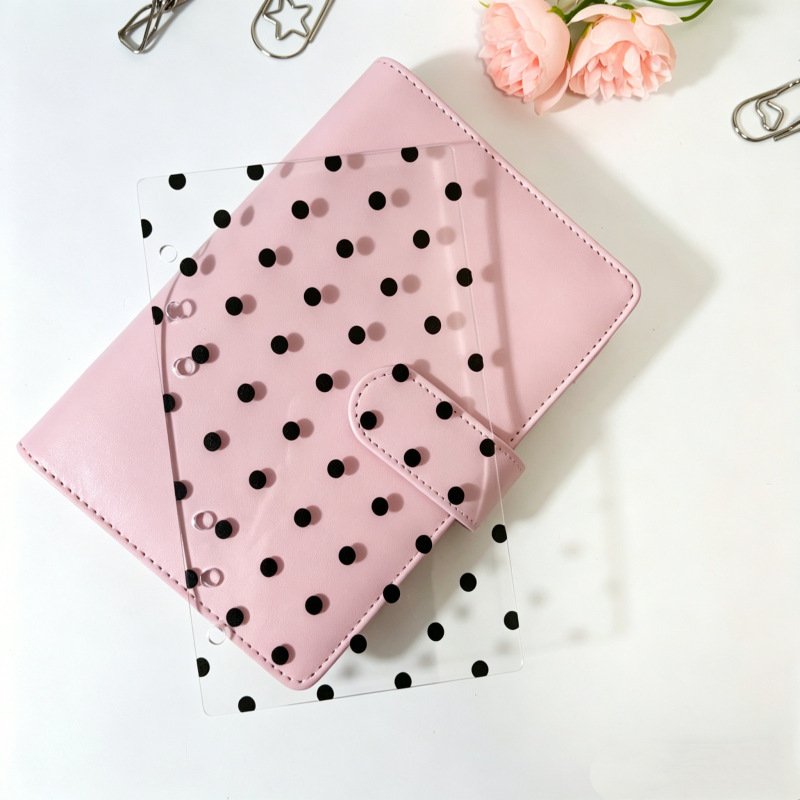 Simple Polka Dot Transparent Acrylic Loose-Leaf Divider Board A6A6Pm5 Notebook Inner Pages Diary Notebook Plus Simple Polka Dot Transparent Acrylic Loose-Leaf Divider Board A6A6Pm5 Notebook Inner Pages Diary Notebook Plus