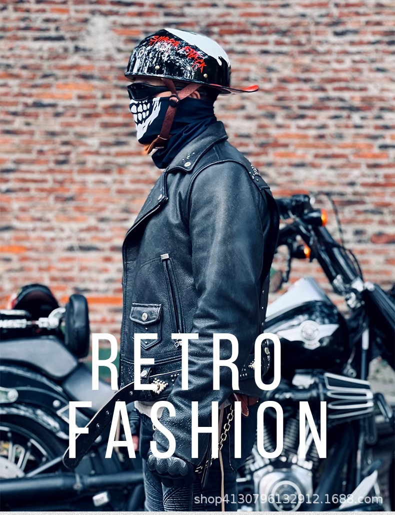 Cross-Border Motorcycle Helmet, Retro Half Helmet, Flip-Up Helmet, Men's and Women's Prince-Style Baseball Cap, Electric Vehicle Helmet, New National Standard 3C Certification