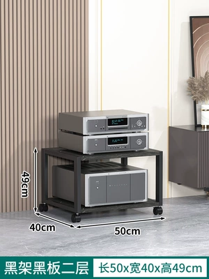 Movable Power Amplifier Rack Multi-Layer Amplifier Bracket Home Speaker Storage Rack Cvd Machine Equipment Bracket Placement Rack (Electric car big tripod) - black-frame-blackboard-second-floor