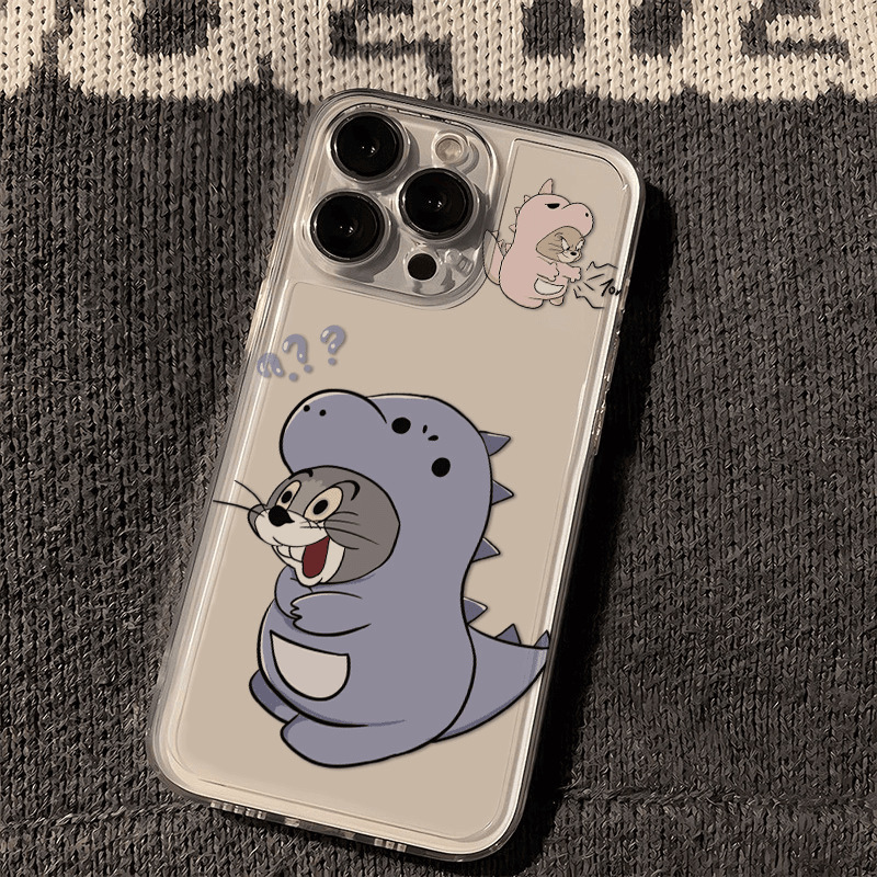 Tom Dinosaur Applicable Apple 16PROMAX Mobile Phone Case iPhone15 New Apple 14/13/12 Transparent Soft Tom Dinosaur Applicable Apple 16PROMAX Mobile Phone Case iPhone15 New Apple 14/13/12 Transparent Soft