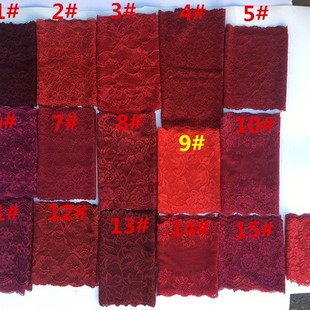 Wine bordeaux red elastic lace wrap chest doll skirt lengthened DIY clothing accessories width 18-25cm