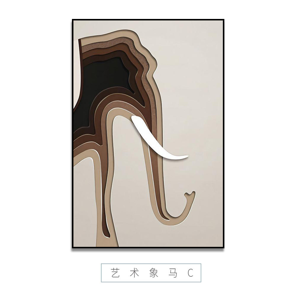 Brno luz de lujo hueco pintura pasillo pintura decorativa pared abstracta caballo sala de estar vertical de alta gama pintura real